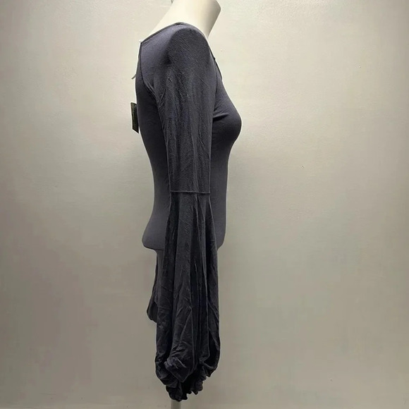 Free People To The Tropics Top Blouse Long Sleeve Tee Shirt Blue New Size Small - Picture 5 of 11